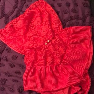 Coral one piece teddy night wear lingerie slip